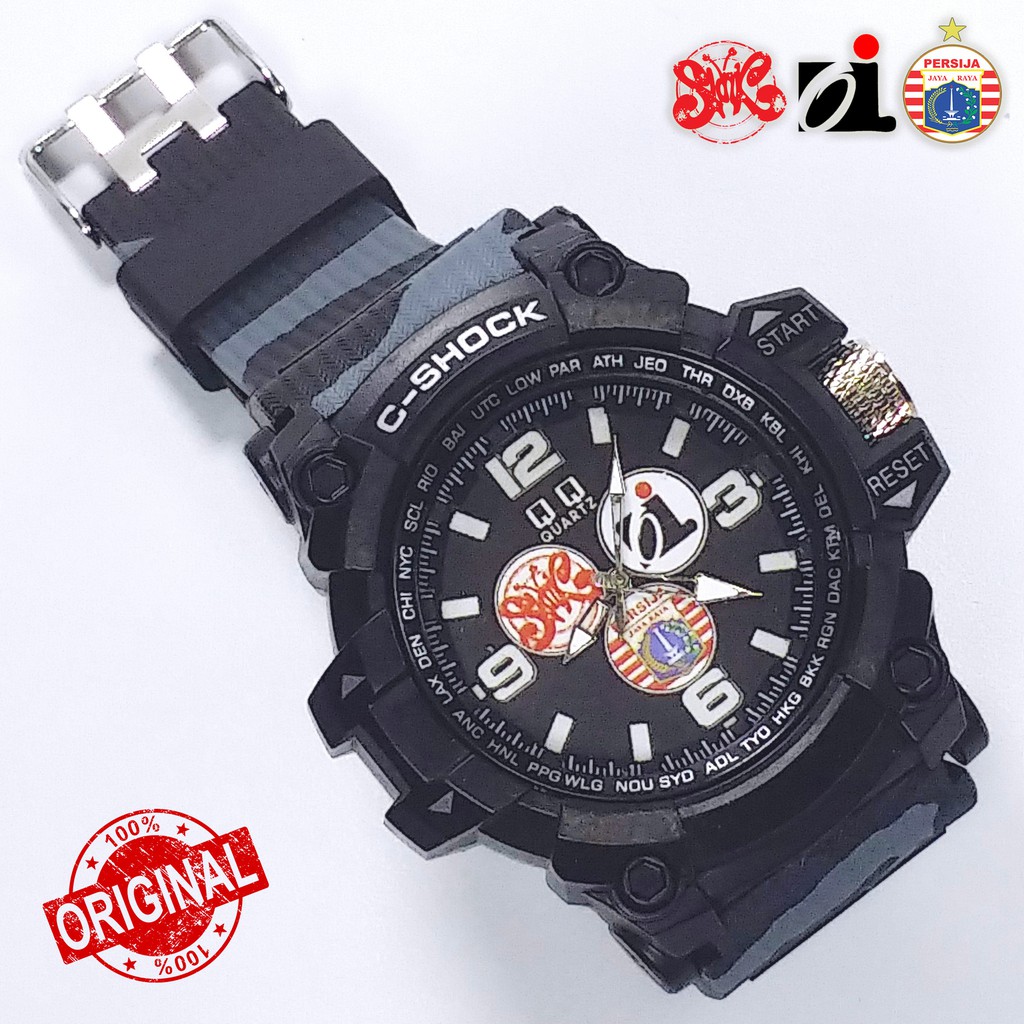 [TERBARU] JAM TANGAN SLANK TALI ARMY HITAM