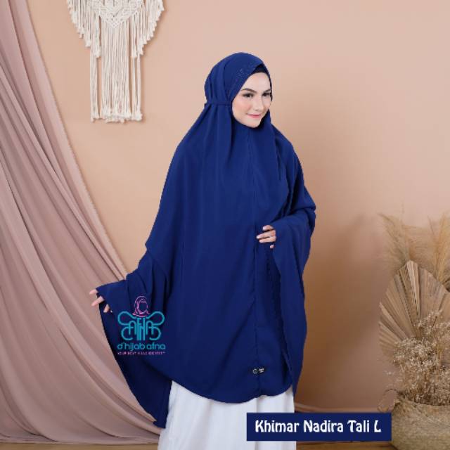 Aufa Khimar Nadira Tali L - Jilbab Jumbo Hijab Khimar Tali Non Pet Wolfis by Afna