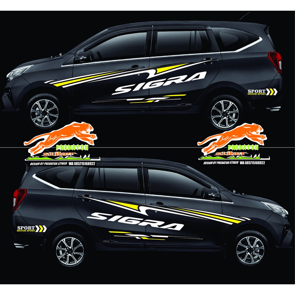 stiker cutting mobil sigra hitam stiker mobil sigra all new sigra terlaris