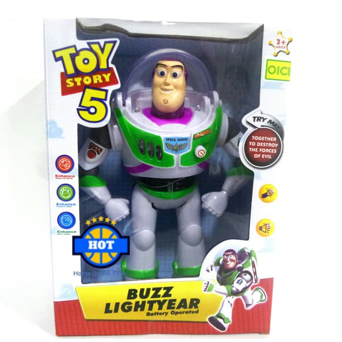 Mainan Anak Robot Toy Story 5 Buzz Lightyear Bersayap Batrey Operated