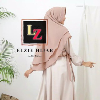 ELZIE HIJAB | KERUDUNG JILBAB KHIMAR SYAR'I INSTAN DUA LAYER PET