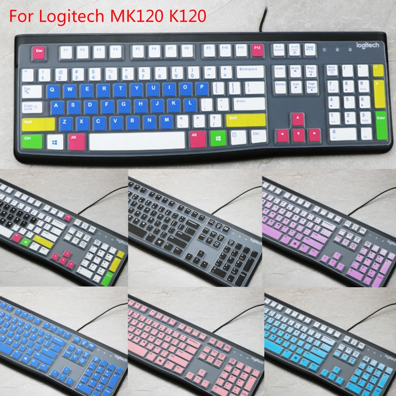 Cover Pelindung Keyboard Silikon Ultra Tipis Lembut Untuk Logitech Mk120 K120