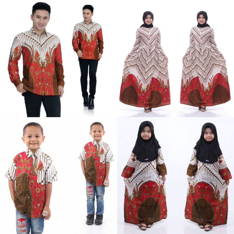 Baju Couple Batik sarimbit Muslim Pasangan Keluarga Terbaru 2021