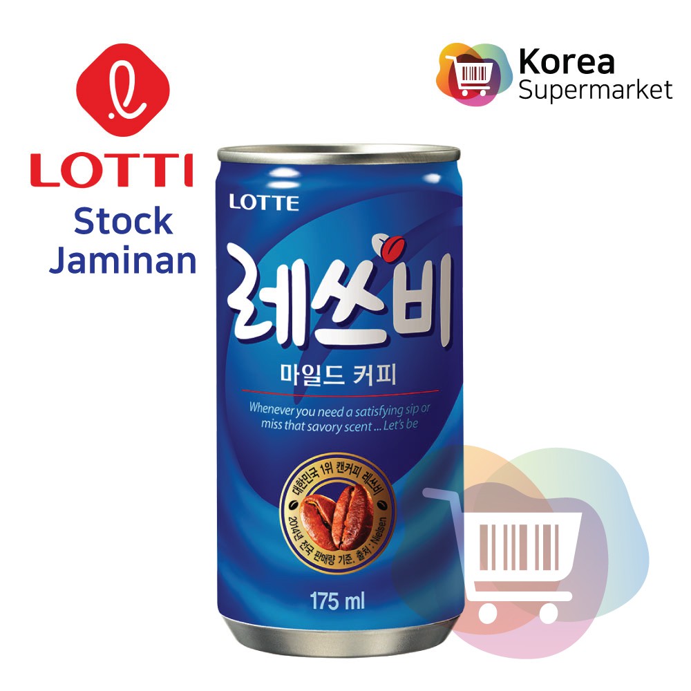 Lotte Let's Be Mild Coffee 175 ml/Kopi Susu Original Asli Korea