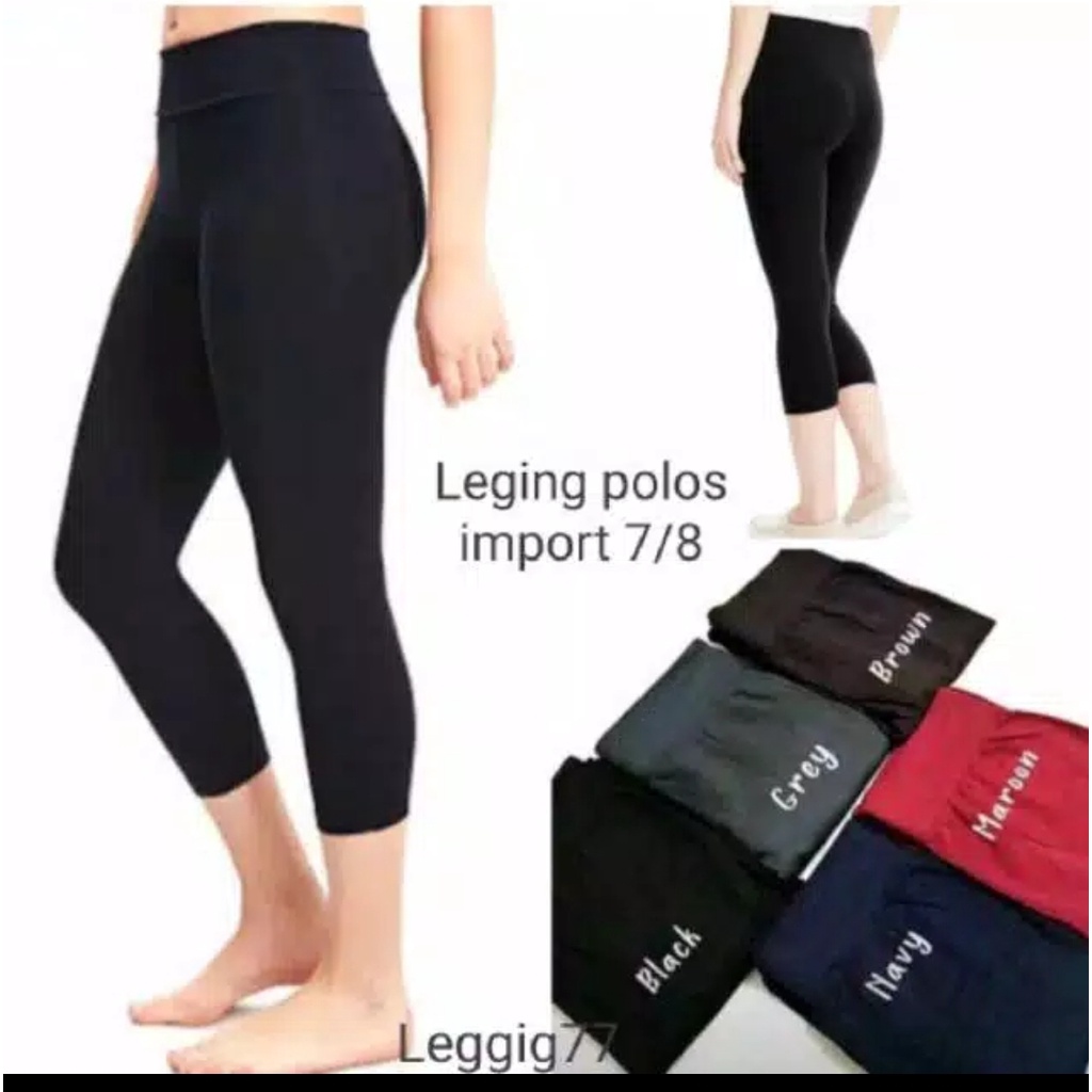 LEGGING PENDEK 3/4 STANDARD/LEGGING DEWASA/LEGGING WANITA