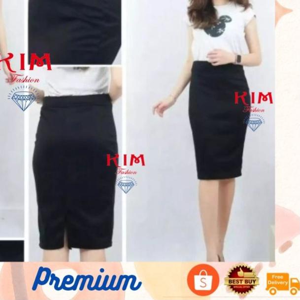 ♚ Rok span pendek wanita/rok bahan mini skirt/rok span hitam pendek ▲