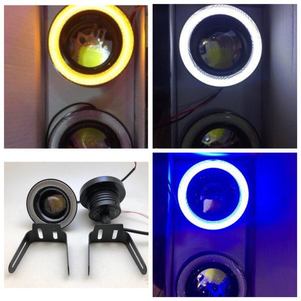 Foglamp Angel Eye Cob 76 Mm ALUMINIUM I Foglight Bemper Mobil Bahan aluminium I Fog Light Projector