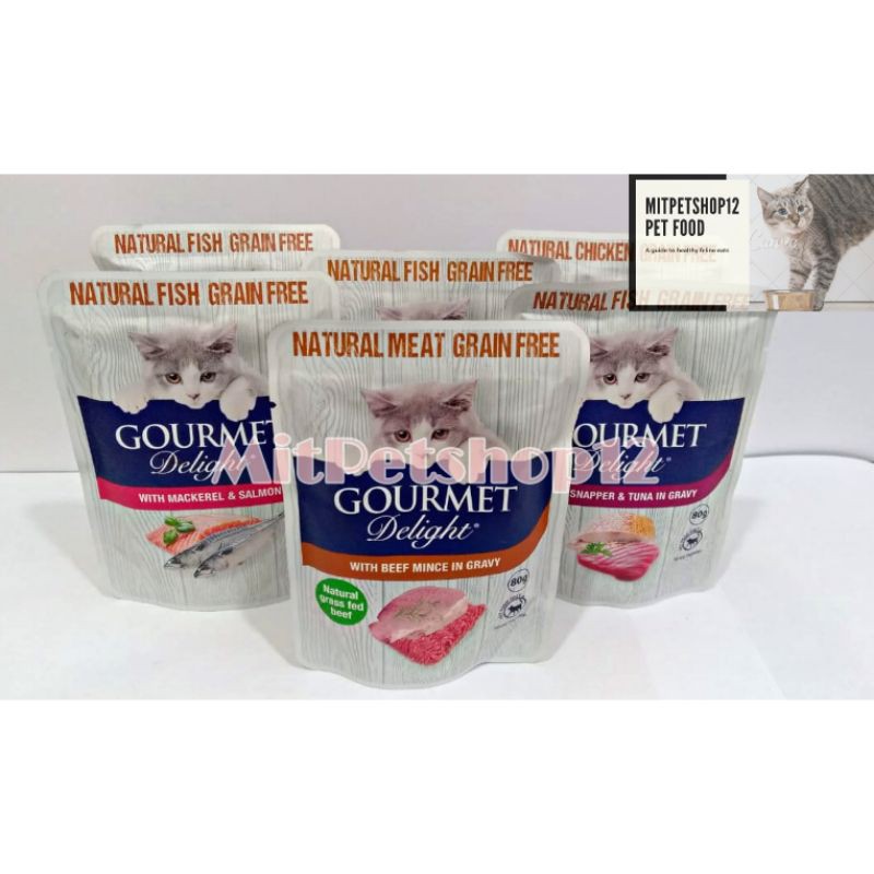 Gourmet Delight 80gr / makanan kucing wetfood
