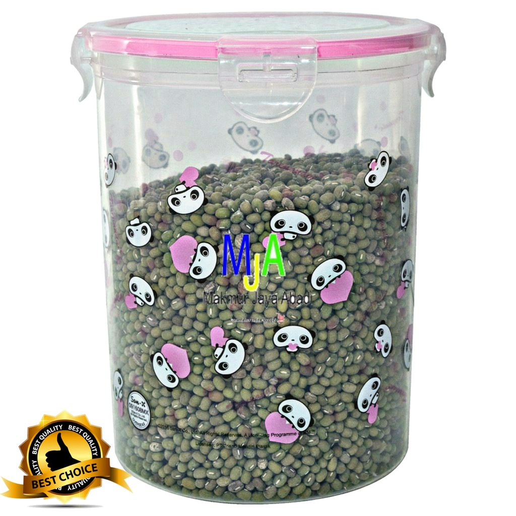 Calista Odate 0.8L Klip Toples Plastik Motif Imut Tempat Cemilan Food Storage Wadah Makanan - 3pcs