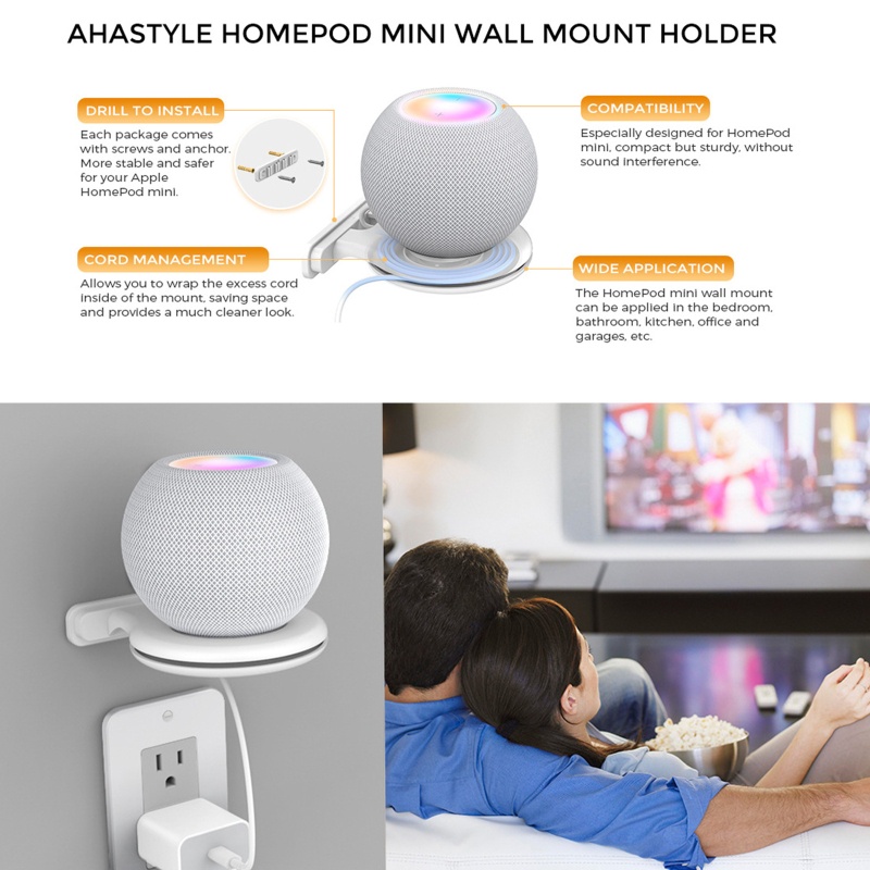 Vivi Braket Stand Holder Smart Speaker Mount Dinding Hemat Tempat Untuk HomePod Mini