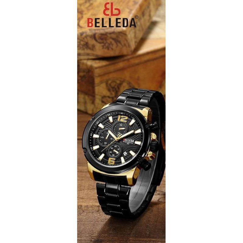 Jam Tangan Pria Belleda Original 9253 Water Resist