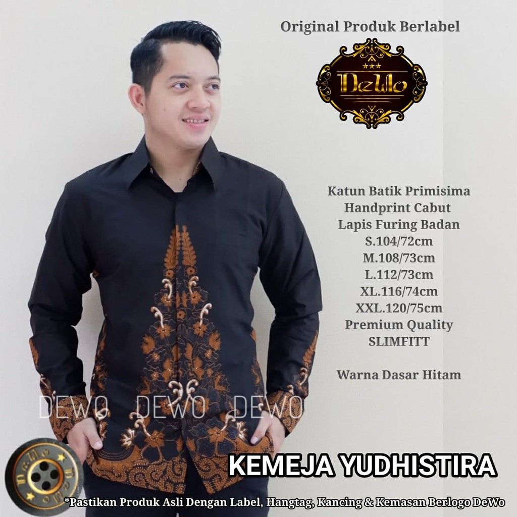 YUDHISTIRA DEWO BATIKSOLOAMANAH KEMEJA BAJU BATIK PRIA SOLO LENGAN PANJANG PENDEK LAPIS FURING ATASAN BATIK PREMIUM MODERN KATUN HALUS KALINGGA GANDHI MERAH WARASTIKA ABIYAKTA SEMAR HITAM DEWARUCI MODHANG 2 BIMASENA ABINAWA DEWARI ADYATAMA GARDHANA