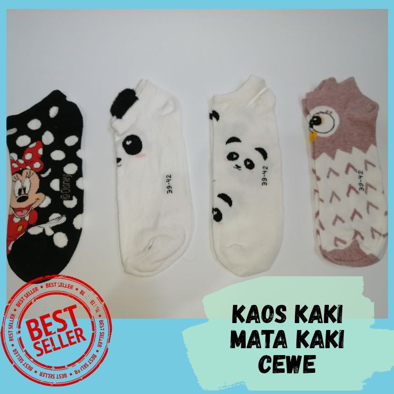 kaos kaki mata kaki motif lucu