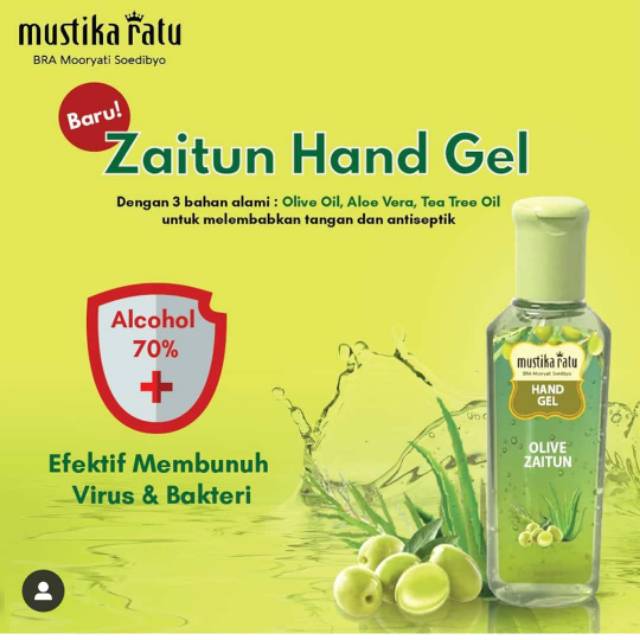 Mustika ratu || hand gel olive zaitun (READY STOK)