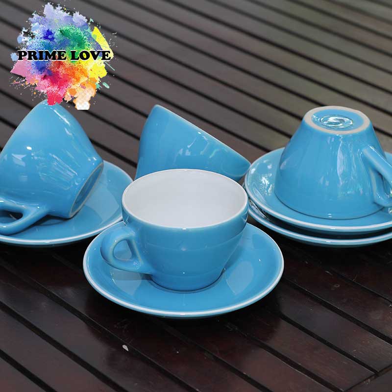 4PCS Gelas Cangkir Set Keramik Perlengkapan Cafe untuk Cangkir Kopi Late Gelas Teh dan Kado Souvenir - CS200