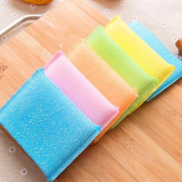 Super Magic Sponge Busa Sikat Gosok / Spons Tapas Bantal Cuci Piring / Spon Dapur Satuan Warna Warni