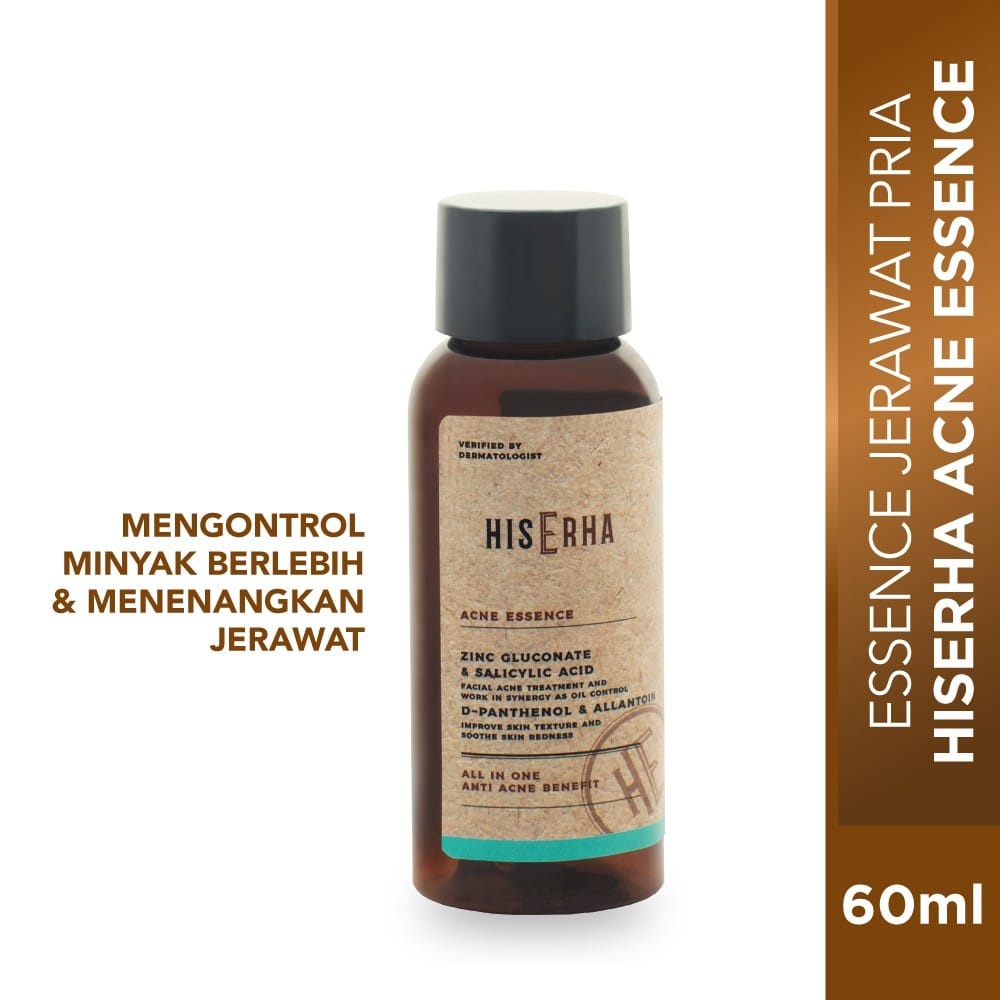 HIS ERHA Acne Essence 60 ml - Serum Wajah Jerawat Khusus Pria ~ ORIGINAL 100%