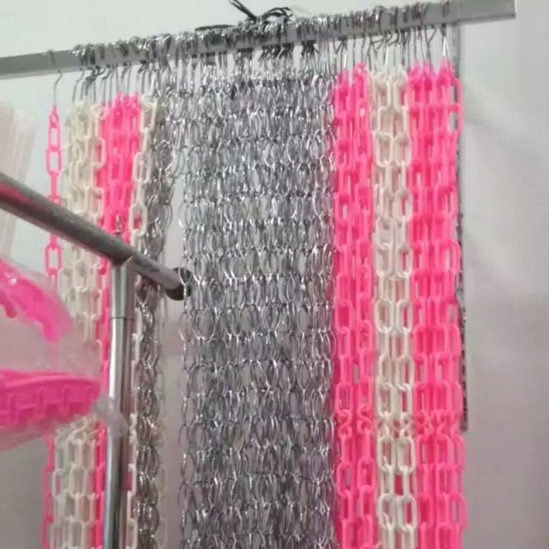 Rantai Plastik Ada Cantelan Warna Gantungan Plastik Mode Rantai Hanger Rantai Plastik Display
