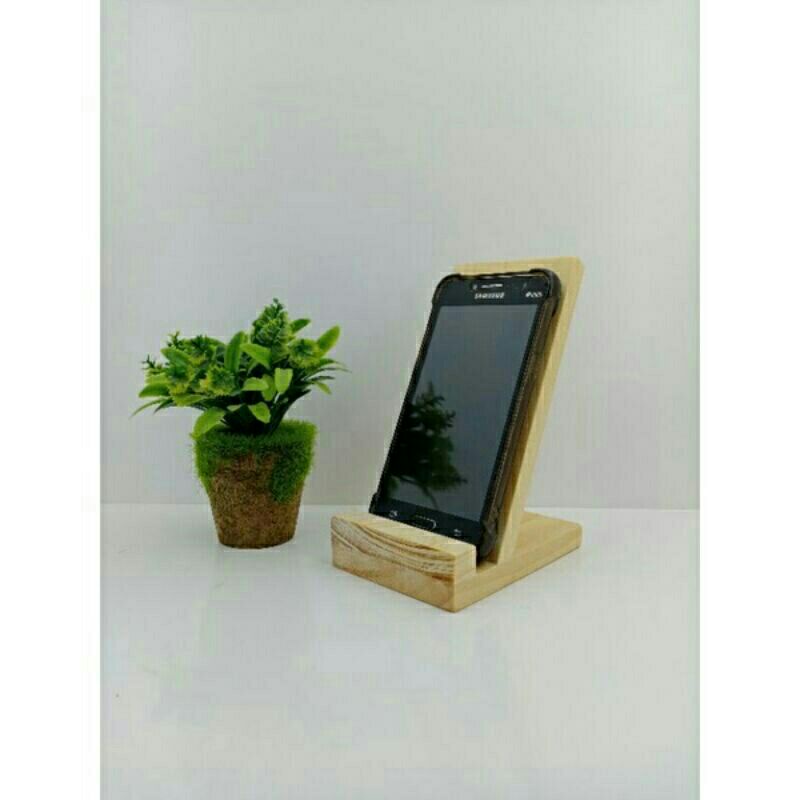 Stand Hp/Stand Sandaran Hp Kayu Unik