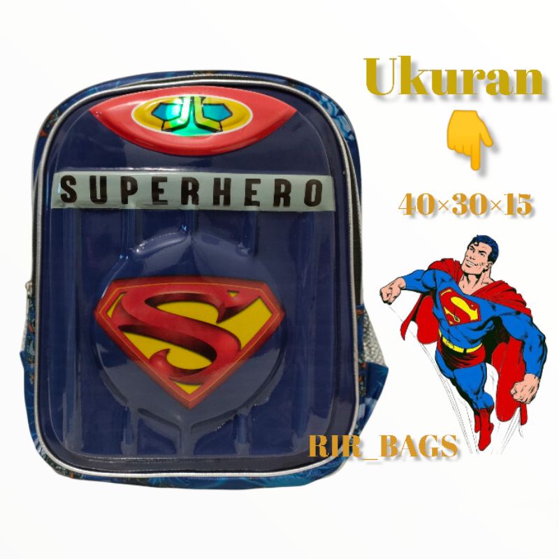 tas sekolah anak superhero sd led tas ransel anak superhero led sd tas anak laki laki tas anak karak