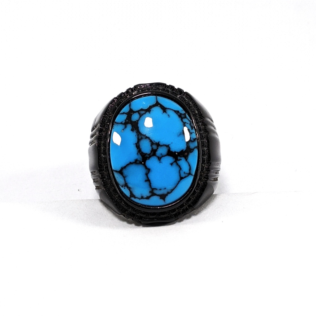 Natural Pirus Turquoise Motif Mantap