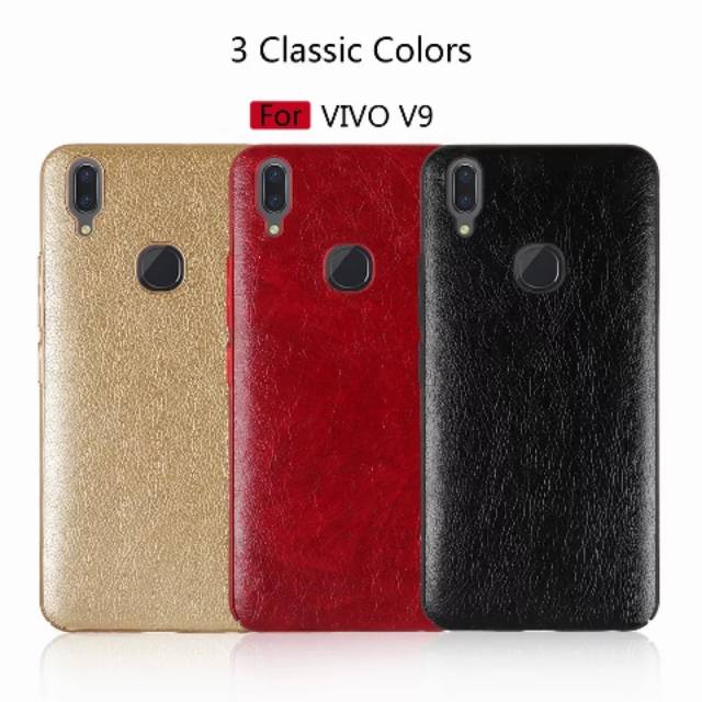 CASE MEWAH VIVO V9 MOTIF KULIT