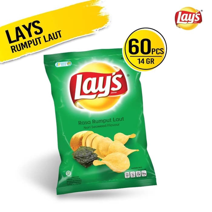 

Lay's Rumput Laut 14 Gr - 60 Pcs