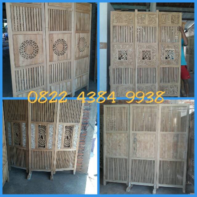 Sketsel Jati Jepara Ukir Ukiran Penyekat Ruangan Murah Mentahan