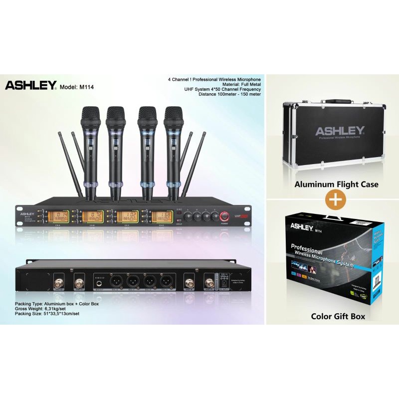 Ashley M114 Mic wireless ashley M114 handle