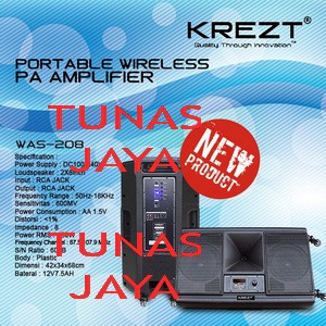 Speaker Portable Wireless Meeting KREZT WAS 208 2x8inch Double ORIGINAL