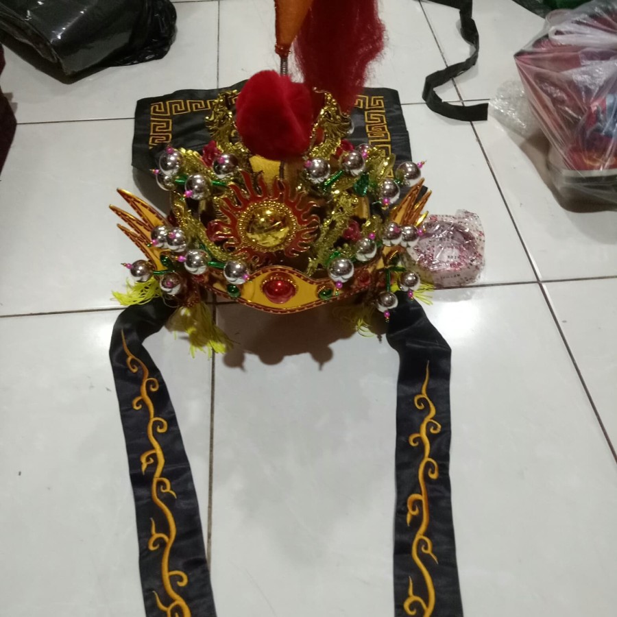 topi tatung warna hitam lengkap