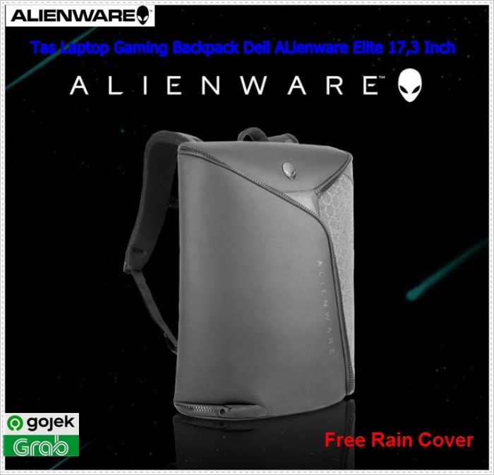 Tas Laptop gaming Backpack Genuine Dell Alienware Elite 17,3 Inch