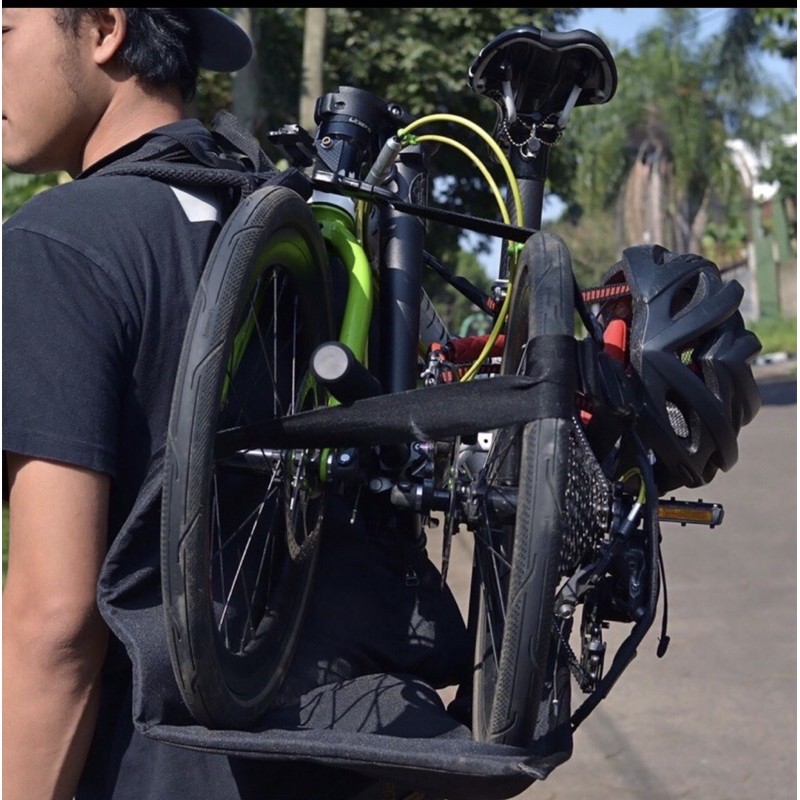 tas backpack loading ransel gendong sepeda lipat folding bike 16 - 22 inch original(kane)