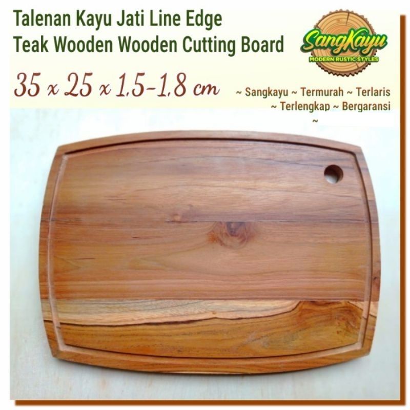 Talenan kayu 35x25 talenan kayu jati teak wood wooden cutting board