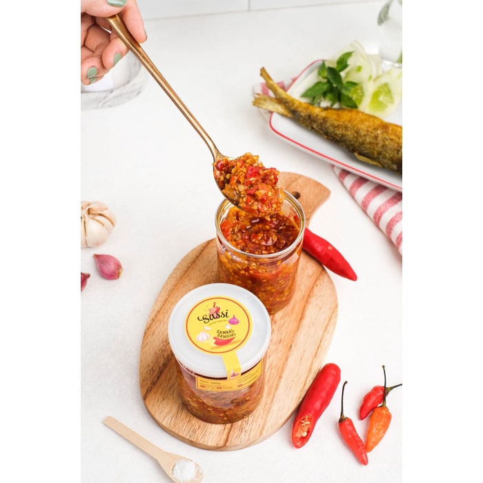 

- BARU Sambal Sassi - SAMBAL BAWANG (PEDAS) , Isi 250 gr