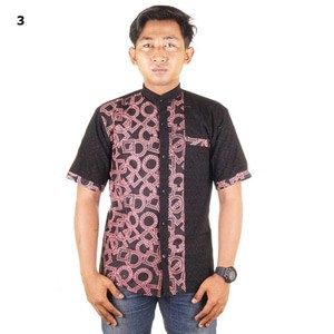 Baju Koko Batik Kombinasi Embos Seno