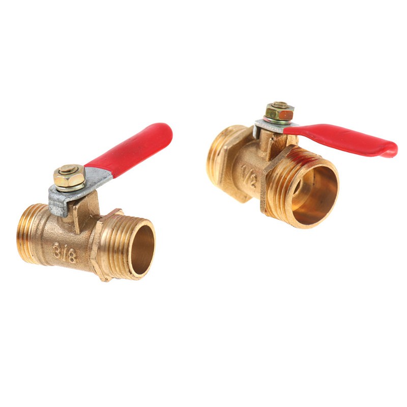 RSID Span-new Brass Ball Valve 1/8&quot; 1/4&quot; 3/8&quot; 1/2&quot; Male to Male BSP Thread with Handle Jelly