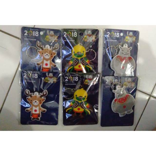 Keychain Gantungan Kunci Asian Games (Kaka, Atung, Bhin bhin)