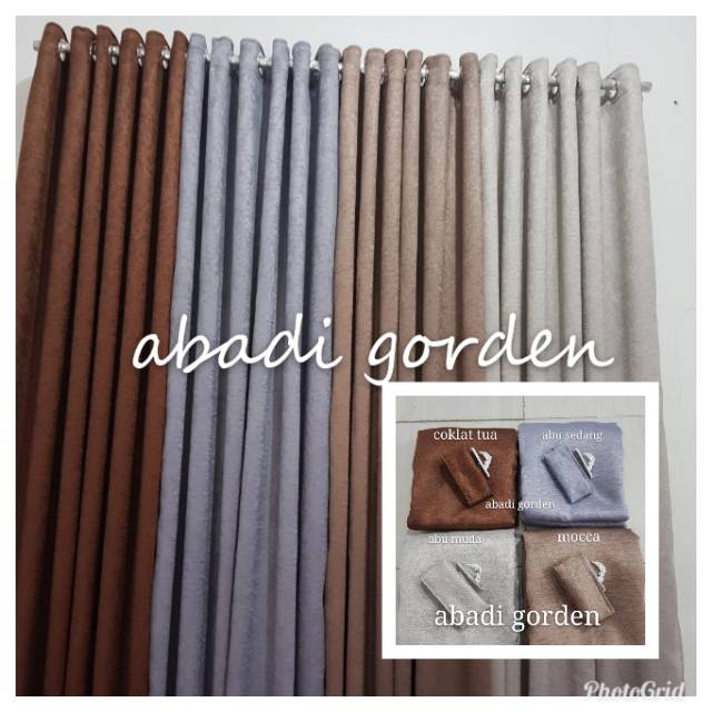 Gorden blackout polos serat embos mocca coklat abu/silper coklat muda