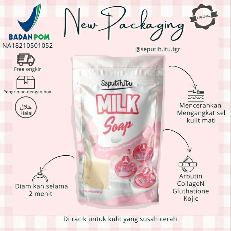 seputih itu milk soap/sabun pemutih seputih itu/seputih itu