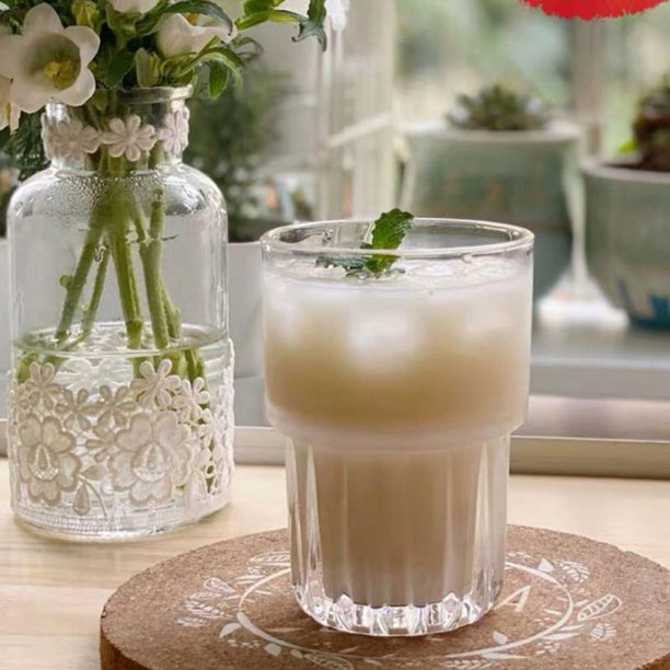 Gelas Unik 320ml Kopi Teh Minuman Borosilicate Glass - Transparan / Gelas Kaca / Gelas Teh / Gelas Kopi Unik / Gelas Kopi Kaca / Gelas Teh Kaca