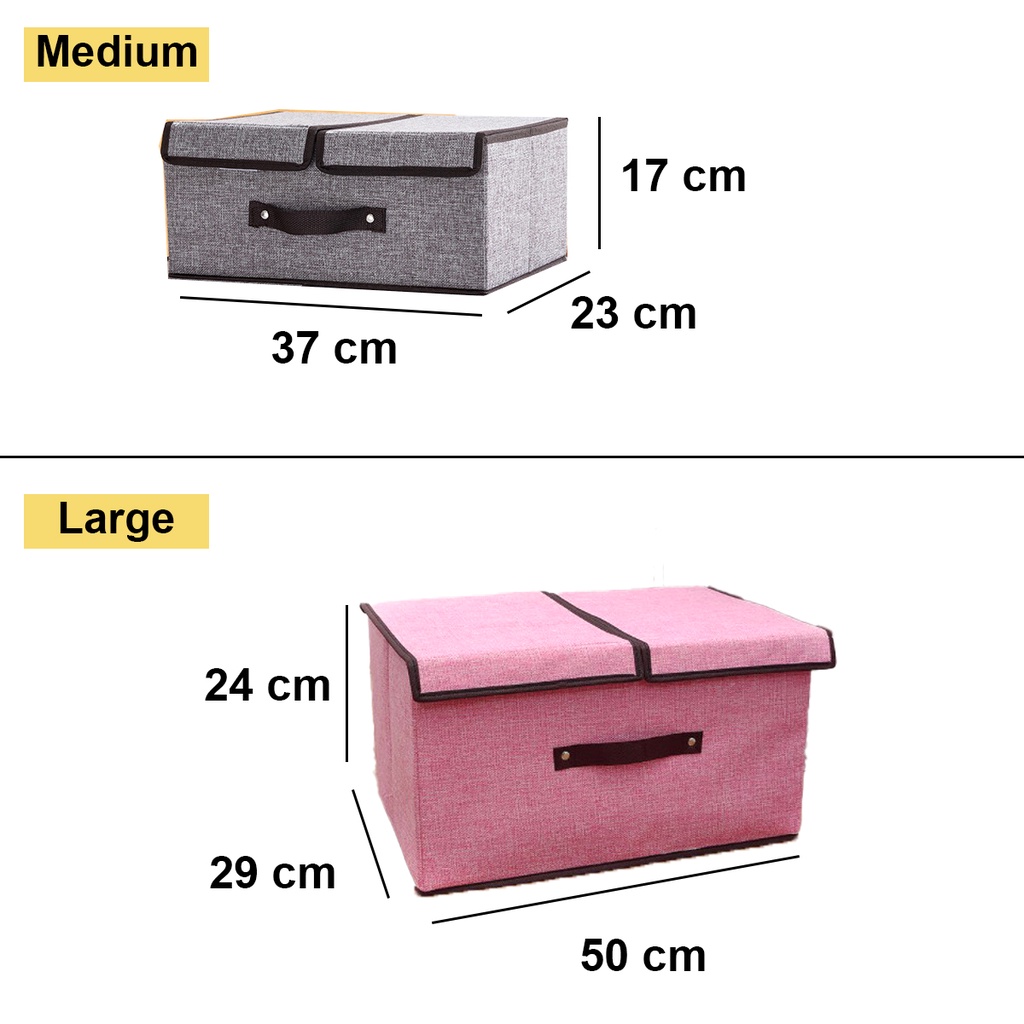 HomiHomi Storage Box Baju Tempat Penyimpanan Pakaian Keranjang Medium atau Large USB002