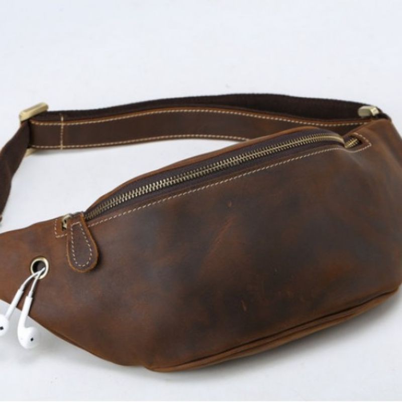 Tas Bahu Kulit Asli Pria - Waist Bag Kulit - Tas Pria (DEXTER By Napoleon)