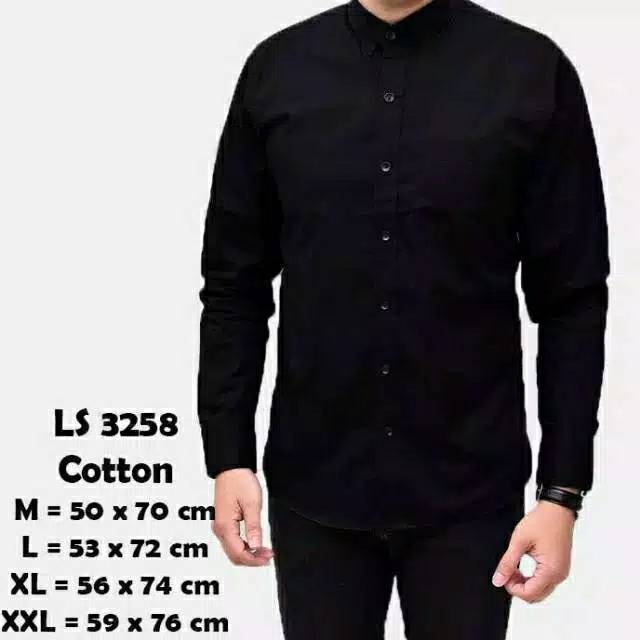 Kemeja polos lengan panjang bahan catton poplin super A great