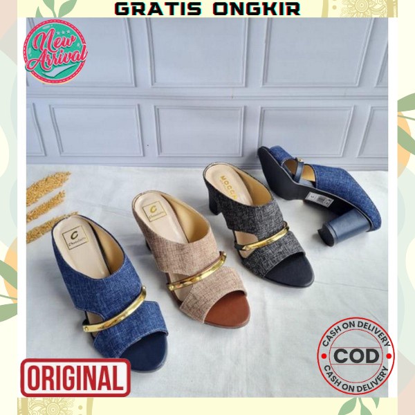 Sandal High Hells Wanita Import Sandal Hak Kaca Wanita Sandal Kelsey 3265-1 K Hils Kekinian Import S