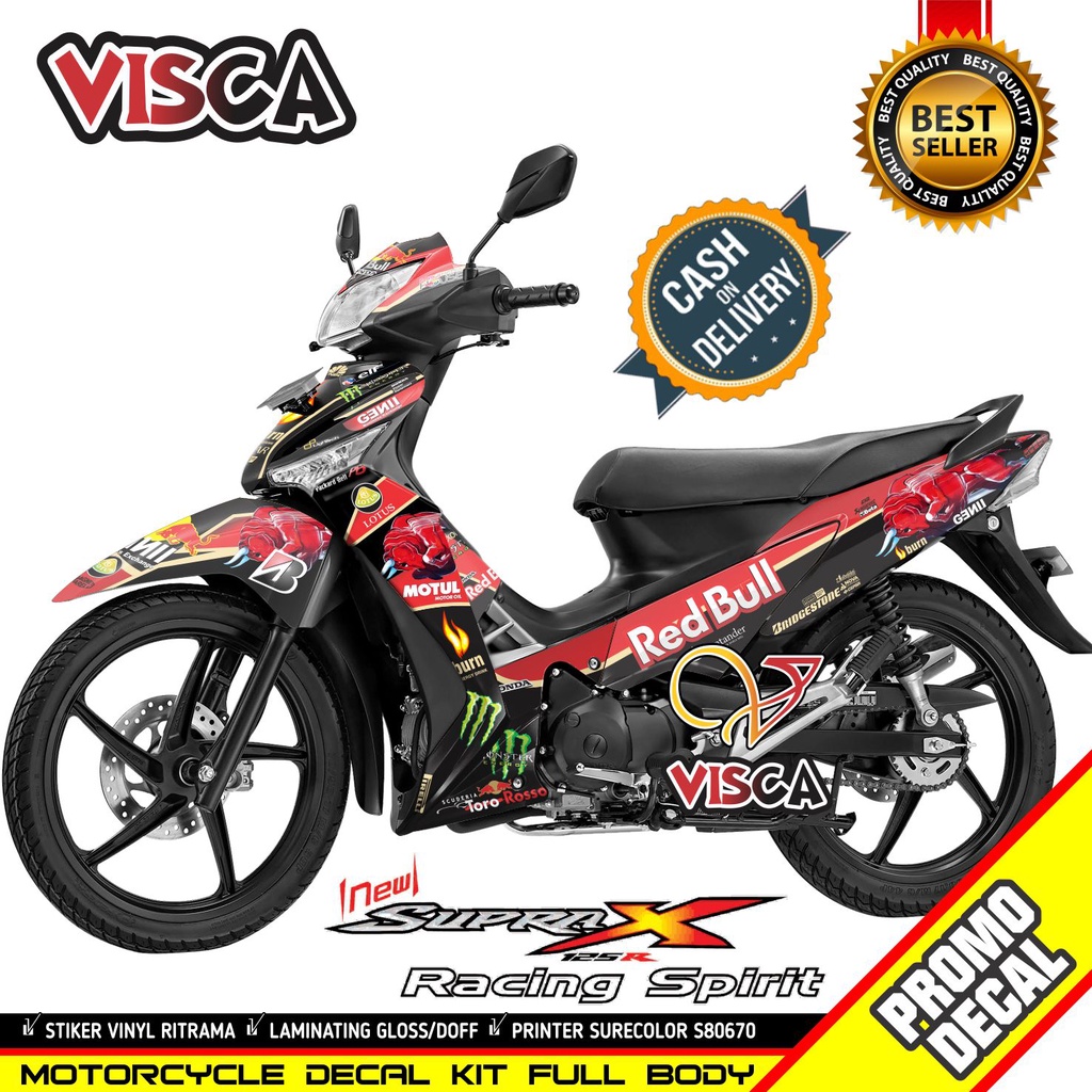 Decal Supra X 125 R Modif Keren Stiker Supra X 125 R Full Body Striping Supra X 125 R Variasi Keren 