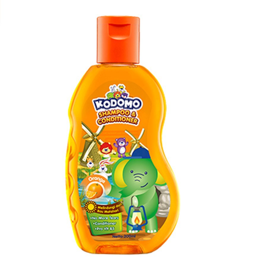 KODOMO Shampoo GEL ORANGE Botol 200ML | shampo kodomo | shampo baby | shampo rambut | shampo anti le