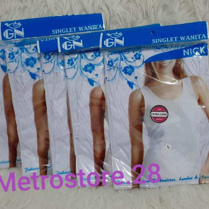 Promo Tahun Baru Singlet Wanita GOLDEN NICK / Singlet Wanita MURAH ,M,L,XL,XXL - Putih