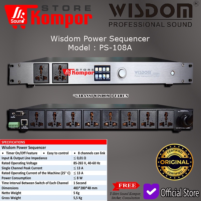 POWER SEQUENCER WISDOM PS108A WISDOM PS108 A / PS-108A