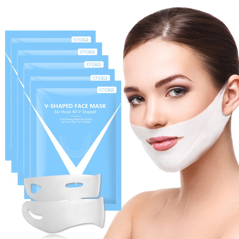 [Per Pc] Masker Dagu EFERO V Shape Chin Firming Mask Anti Aging Gel Face Mask